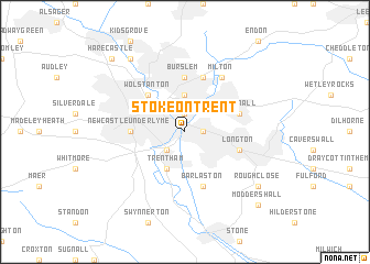 map of Stoke on Trent