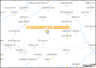 map of Stoke Saint Milborough