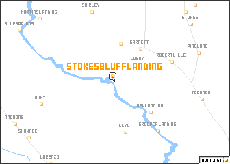 map of Stokes Bluff Landing