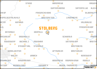 map of Stolberg