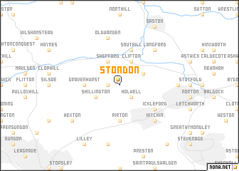 map of Stondon