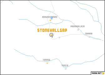 map of Stonewall Gap