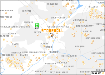 map of Stonewall