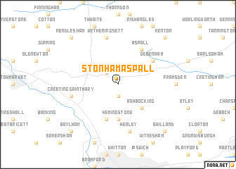 map of Stonham Aspall