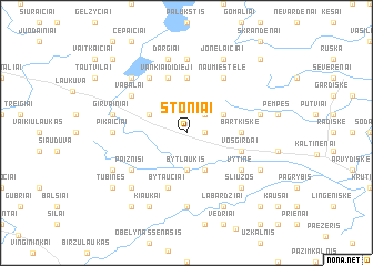 map of Stoniai