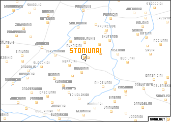 map of Stoniūnai