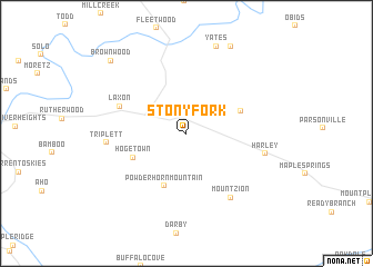 map of Stony Fork