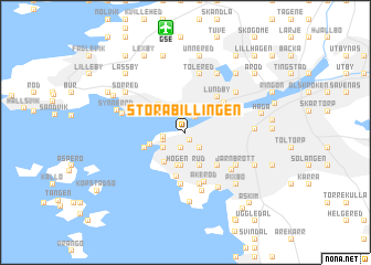 map of Stora Billingen