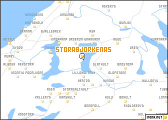 map of Stora Björkenäs