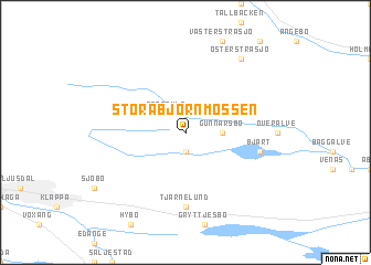 map of Stora Björnmossen