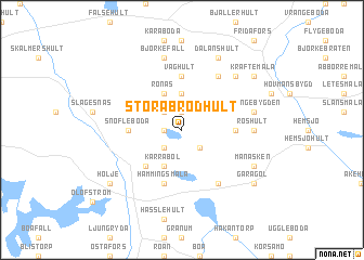 map of Stora Brödhult