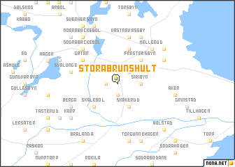 map of Stora Brunshult