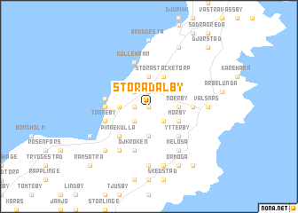 map of Stora Dalby