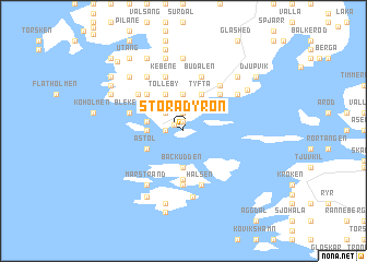 map of Stora Dyrön
