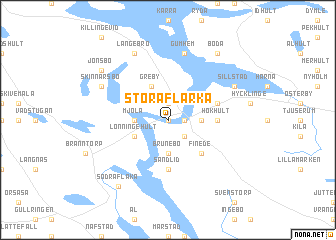 map of Stora Flarka