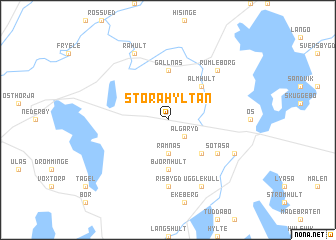 map of Stora Hyltan