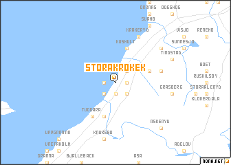 map of Stora Krokek