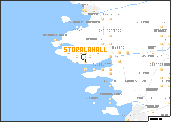map of Stora Lahall