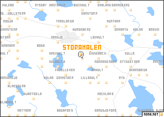 map of Stora Målen