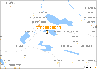 map of Stora Mången