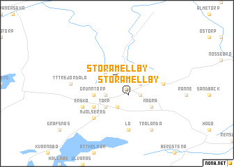 map of Stora Mellby