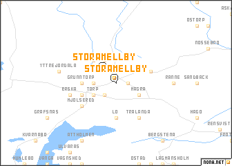 map of Stora Mellby