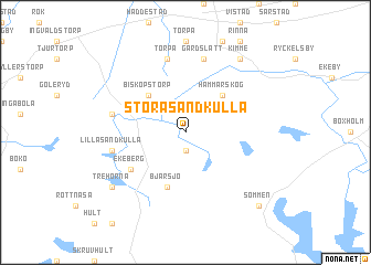 map of Stora Sandkulla