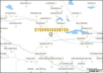 map of Stora Skedsbygd