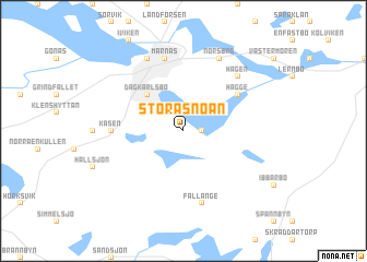 map of Stora Snöån