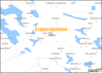 map of Stora Tidersrum