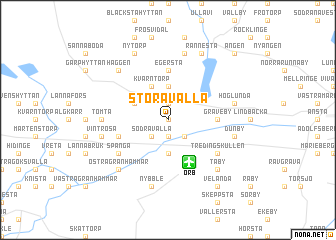 map of Stora Valla