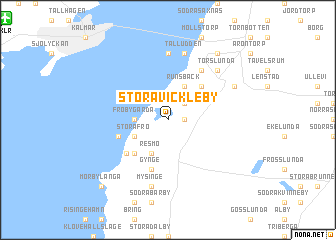 map of Stora Vickleby