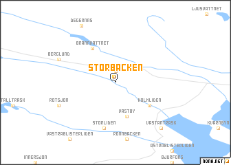 map of Storbäcken