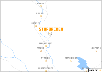 map of Storbäcken