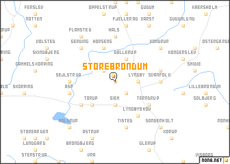 map of Store Brøndum