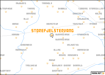 map of Store Fjelstervang