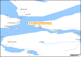 map of Store Grøsnes