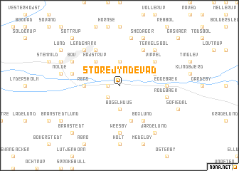 map of Store Jyndevad