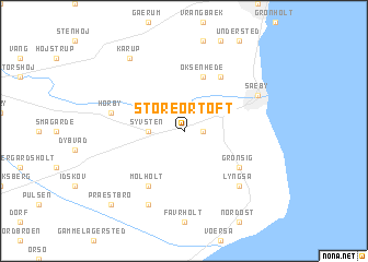 map of Store Ørtoft