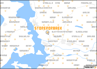 map of Store Rørbæk