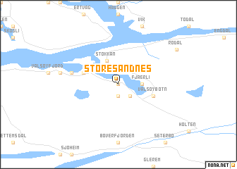 map of Store Sandnes