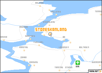 map of Store Skånland