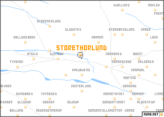 map of Store Thorlund