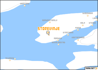 map of Store Vinje