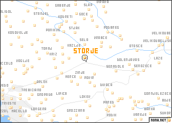 map of Štorje