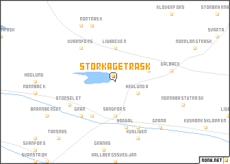 map of Storkågeträsk