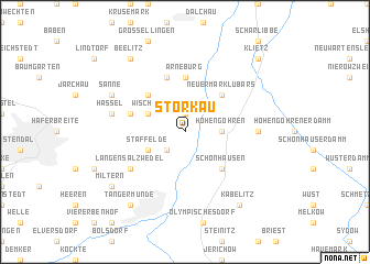 map of Storkau