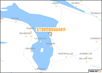 map of Stornäsudden