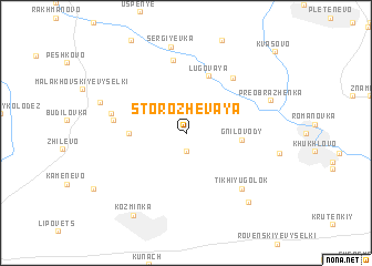 map of Storozhevaya