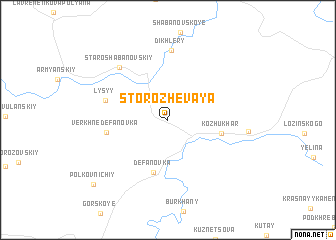 map of Storozhevaya